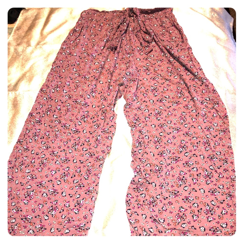 Long, wide leg, comfy pants.